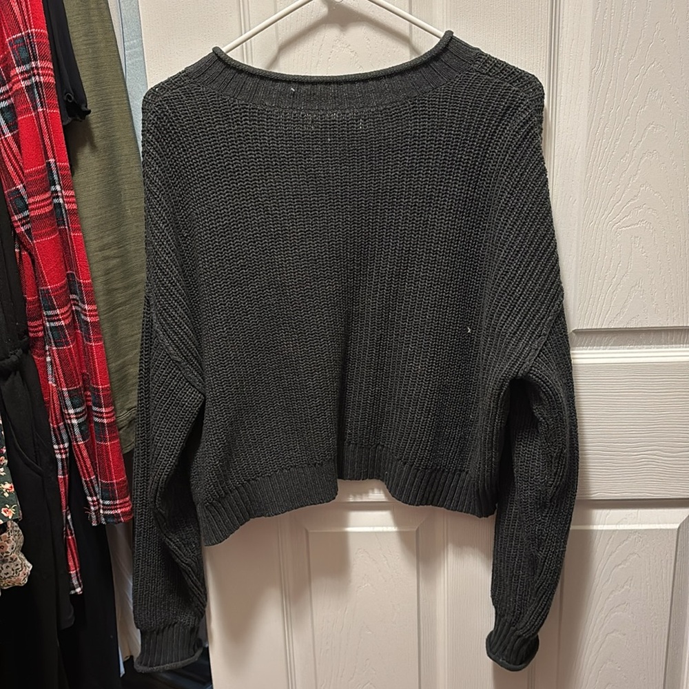 American Eagle Cropped Pullover (Black) - image 3
